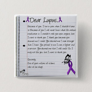 Dear Lupus.. 15 Cm Square Badge