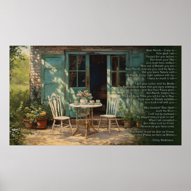 Dear March—Come in - Emily Dickinson Poster (Front)