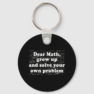 Dear Math Fun Back To School Math Teacher Student  Key Ring