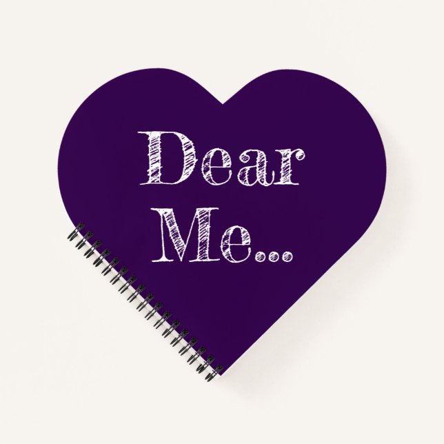 Dear Me .. Dark Purple Spiral Notebook (Front)