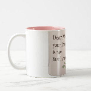 Dear Mom – Floral Mug with Heartfelt Quote   New M