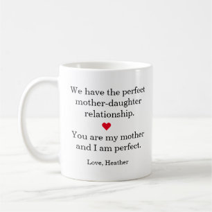 Dear Mom Funny Perfect Mothers Day Gift Coffee Mug