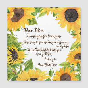 Dear Mom Sunflower