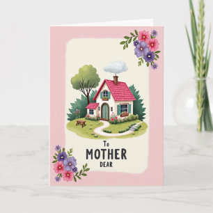 Dear Mother Cottage Scene Card