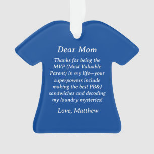 Dear Mum Goofy Note From Son Ornament