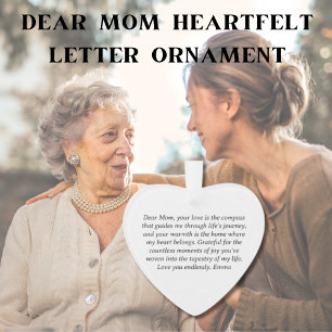Dear Mum Heartfelt Note Ornament