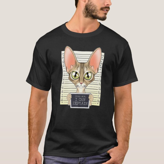 Dear Mum I Can Explain I Devon Rex Cat Mum I Devon T-Shirt (Front)