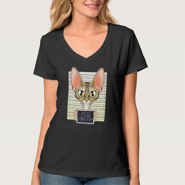 Dear Mum I Can Explain I Devon Rex Cat Mum I Devon T-Shirt (Front)