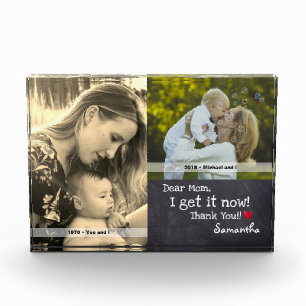 "Dear Mum, I get it now, thank you" - Personalised Photo Block