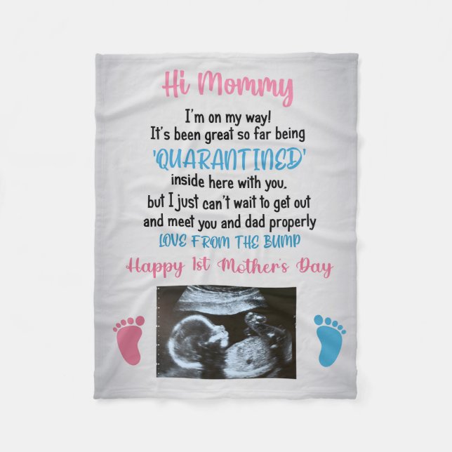 Dear Mummy Blanket From Bump I'm On My Way Blanket (Front)