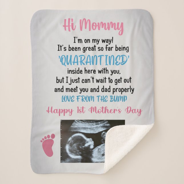 Dear Mummy Blanket From Bump I'm On My Way Blanket (Front)