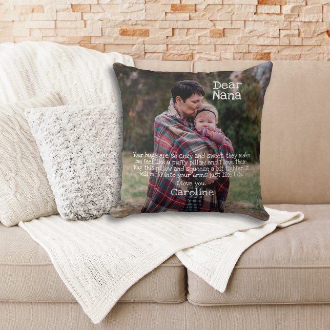 Dear Nana Photo Love You Hug This  Cushion (Creator Uploaded)