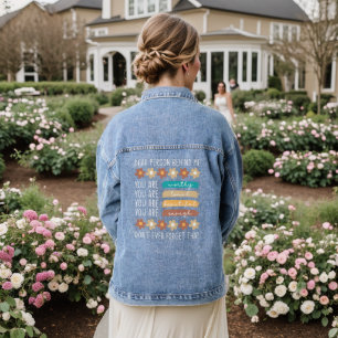 Dear Person Behind Me Inspirational Quote Denim Jacket