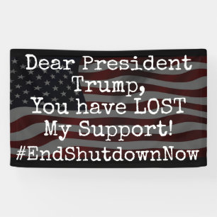 Dear President Trump Protest Rally Banner