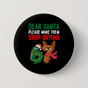 Dear Santa 67 Funny Christmas Six Seven 6-7 Meme M 6 Cm Round Badge