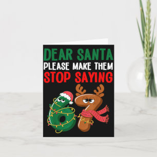 Dear Santa 67 Funny Christmas Six Seven 6-7 Meme M Card