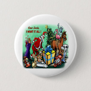 Dear Santa 6 Cm Round Badge