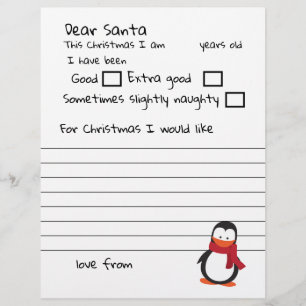 Dear Santa A Personalised Letter To Santa Claus Custom Letterhead