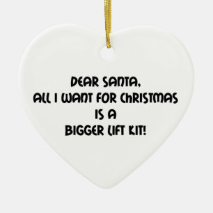 Dear Santa All I Want For Christmas Is A Bigger Li Ceramic Tree Decoration