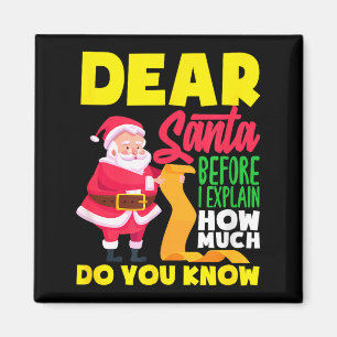 Dear Santa Before Explain How Much Do Know Funny Magnet