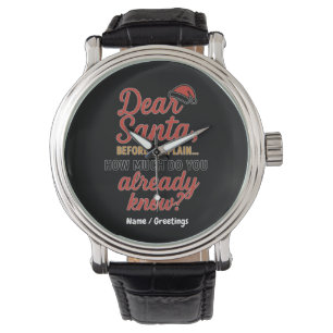 Dear Santa Before I Explain Funny Christmas Quote Watch