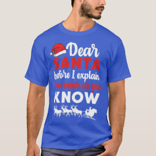 Dear Santa Before I Explain How Much Do You Know C T-Shirt