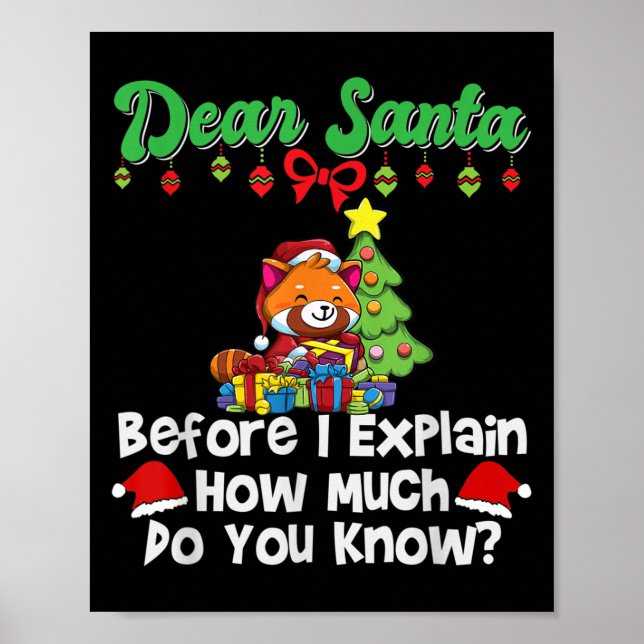 Dear Santa Before I Explain How Much Do You Know  Poster (Front)