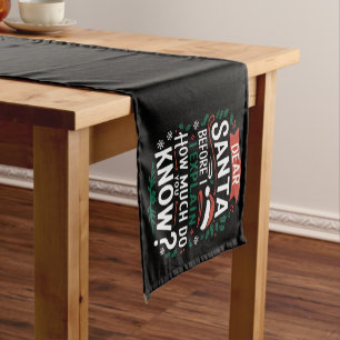 Dear Santa Before I Explain How Much Do You Know Short Table Runner