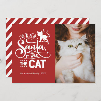 Dear Santa... Cat Funny Christmas Photo Card