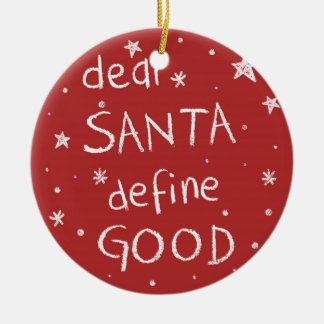 Dear Santa Ceramic Tree Decoration
