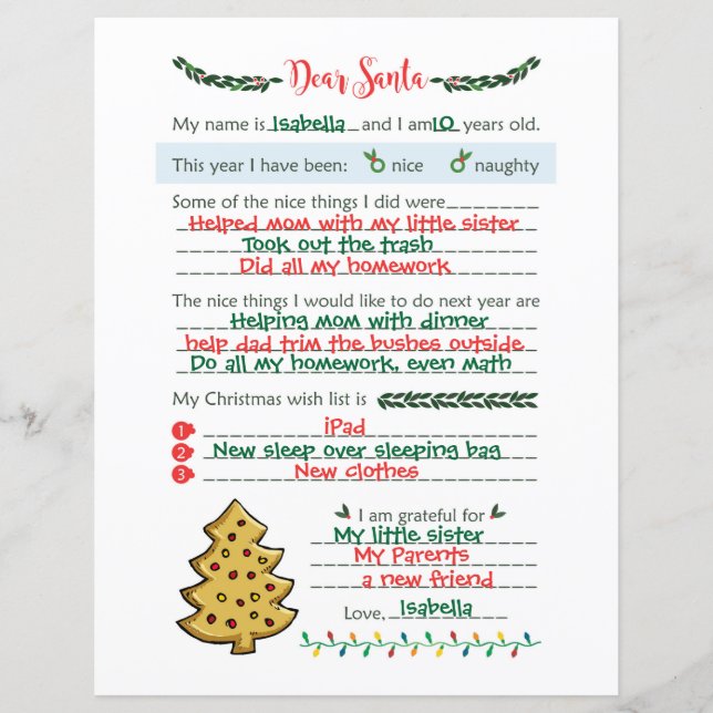 Dear Santa Christmas  (Front)