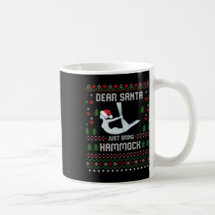 Dear Santa Christmas Aerial Yoga Ugly Xmas Sweater Coffee Mug