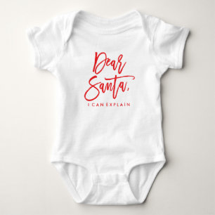 Dear Santa   Christmas Baby Bodysuit