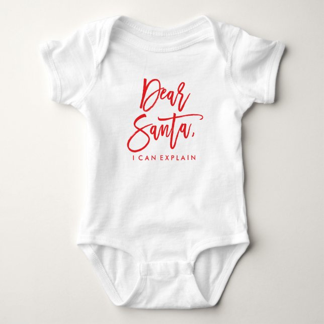 Dear Santa | Christmas Baby Bodysuit (Front)