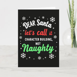 Dear Santa Christmas Card Character Building