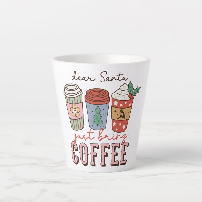Dear Santa | Christmas Coffee Latte Latte Mug (Front)