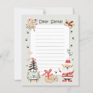 Dear Santa Christmas List Cats Letter To Santa