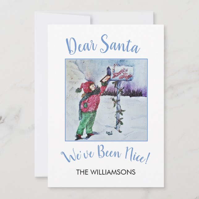 Dear Santa Claus Holiday Card (Front)