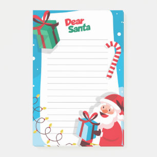 Dear Santa Claus Present Candy Cane Post-It Notes