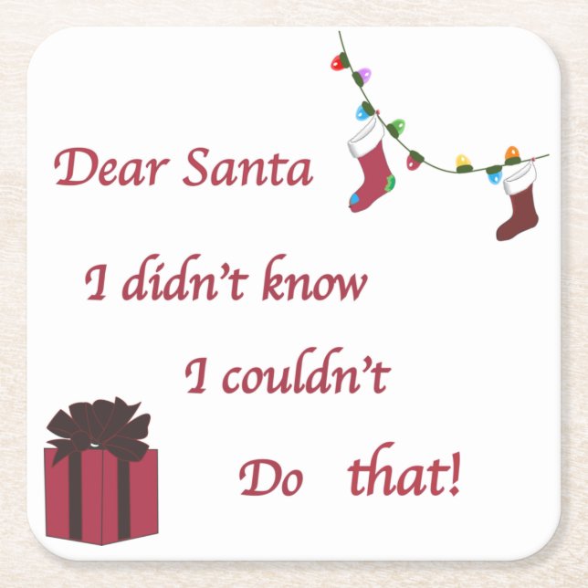 Dear Santa Coaster (Front)