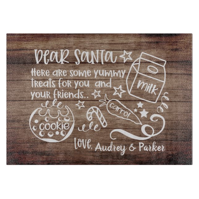 Dear Santa Cookie Tray Cutting Board (Front)
