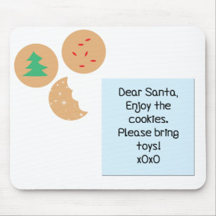Dear Santa Cookies Please Bring Toys Mouse Mat