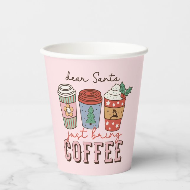 Dear Santa | Cute Christmas Paper Cups (Front)