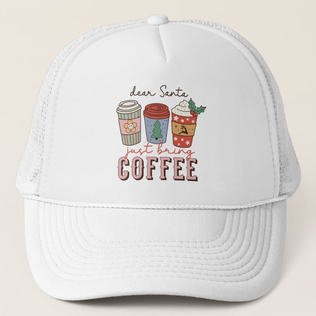 Dear Santa | Cute Christmas Trucker Hat (Front)