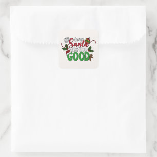 Dear Santa Define Good Christmas   Sticker Seal