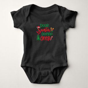 Dear Santa Define Good Funny Christmas Baby Bodysuit