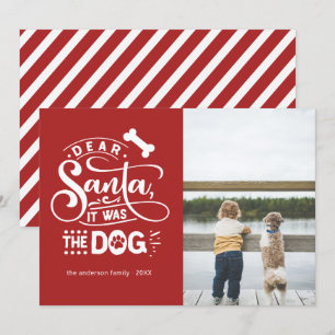 Dear Santa... Dog Funny Christmas Photo Card