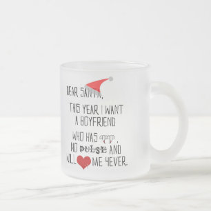 Dear Santa... - frosted glass mug