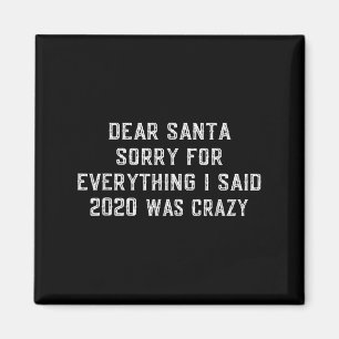 Dear Santa Funny 2020 Christmas Sarcastic Quote Xm Magnet