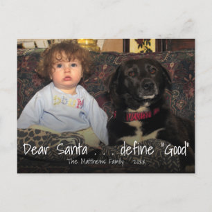 Dear Santa Funny Christmas Fun Add Your Photo Postcard